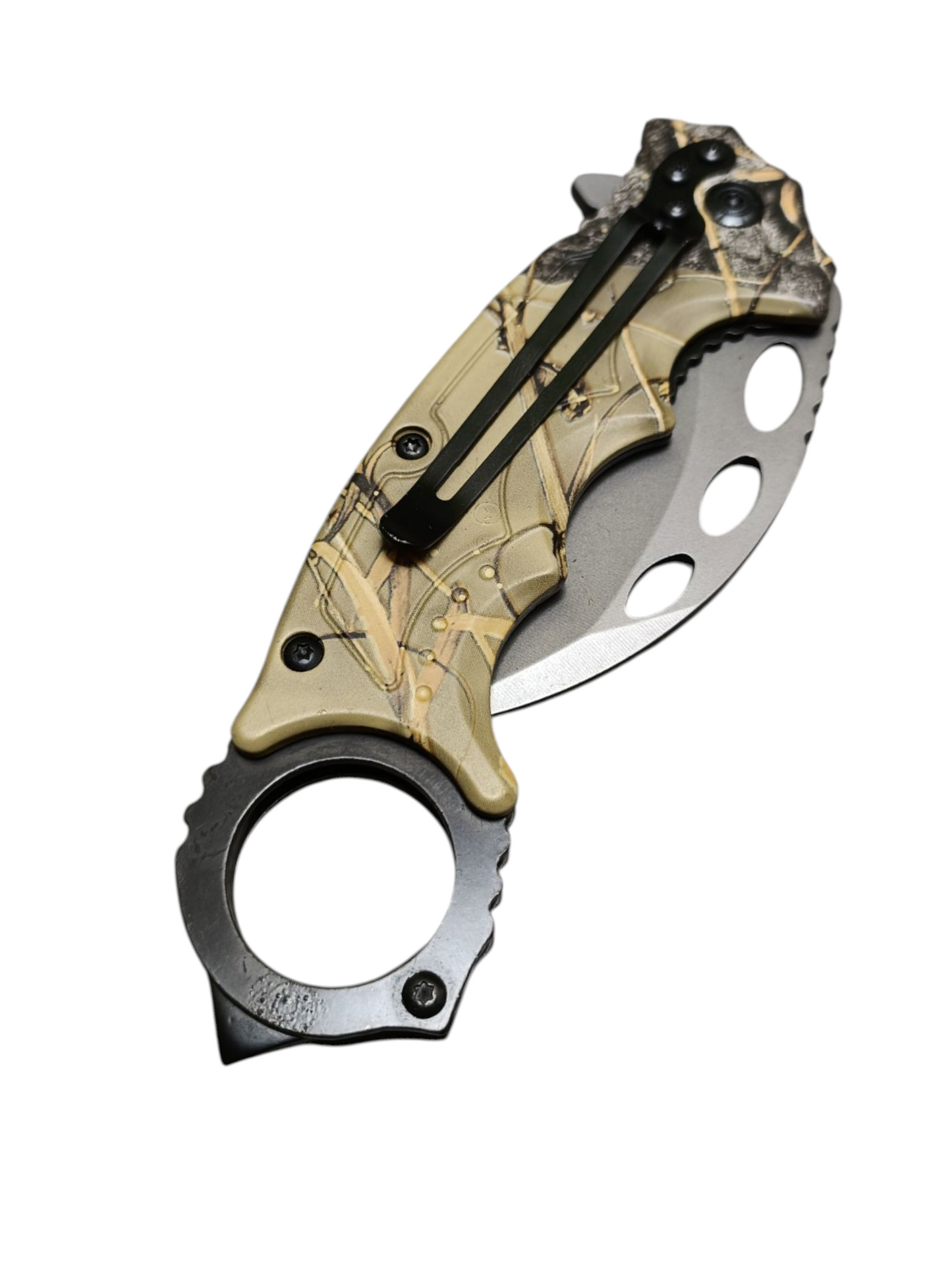 Navaja Karambit Semiautomática Camuflaje 101-8