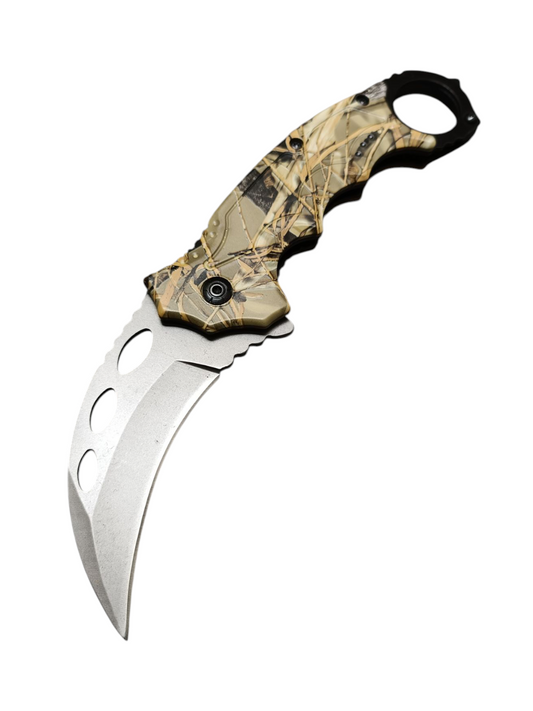 Navaja Karambit Semiautomática Camuflaje 101-8