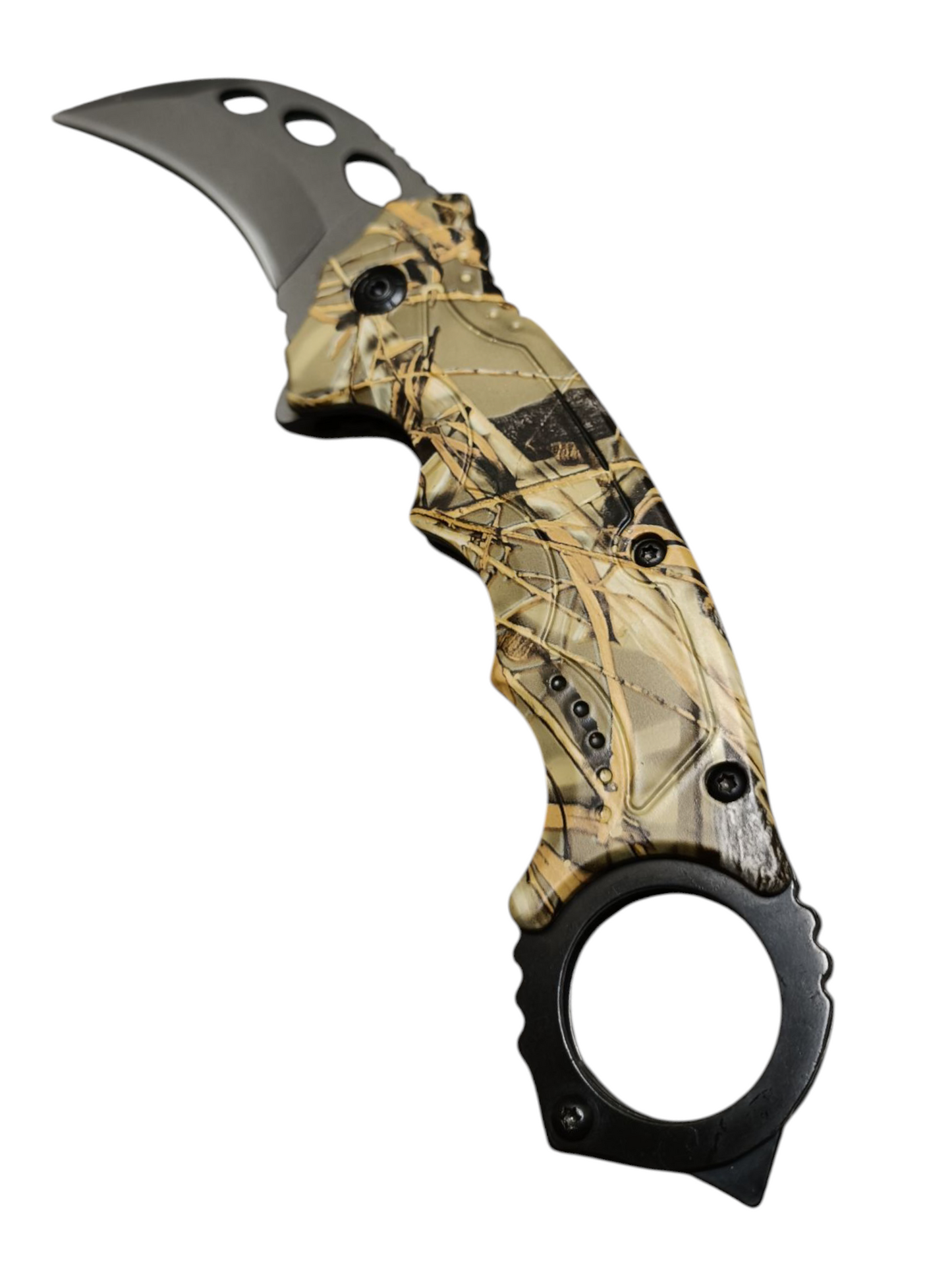 Navaja Karambit Semiautomática Camuflaje 101-8