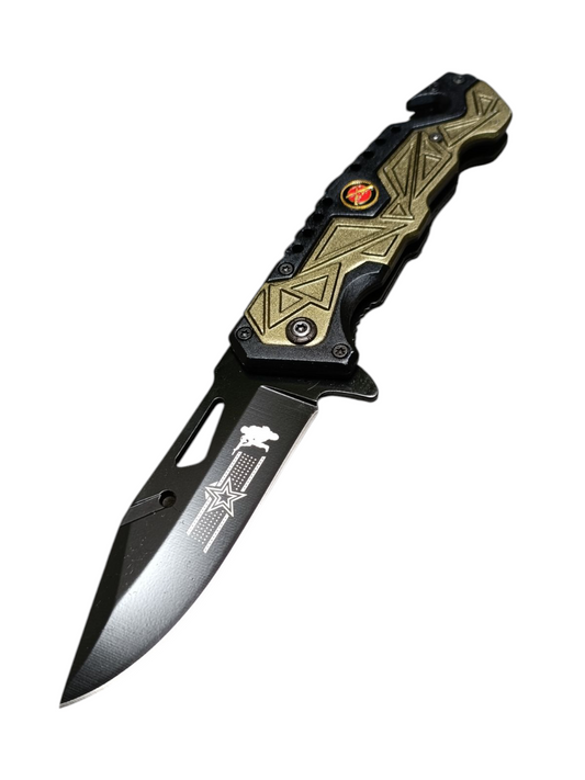 Navaja de Rescate Razor Tactical Marines Café RT-7023MA