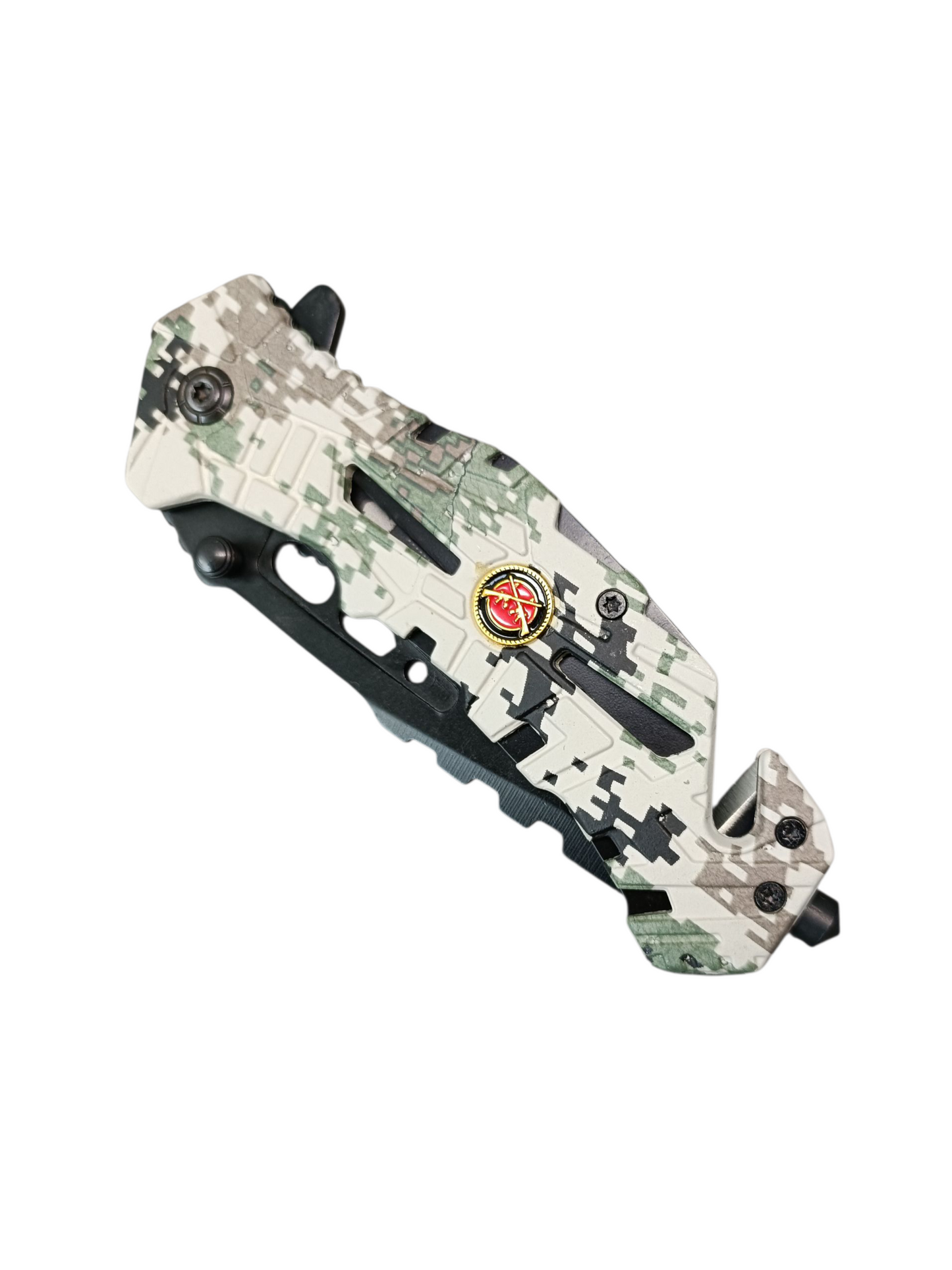 Navaja de Rescate Razor Tactical Camuflaje Pixel Verde RT-7069MA