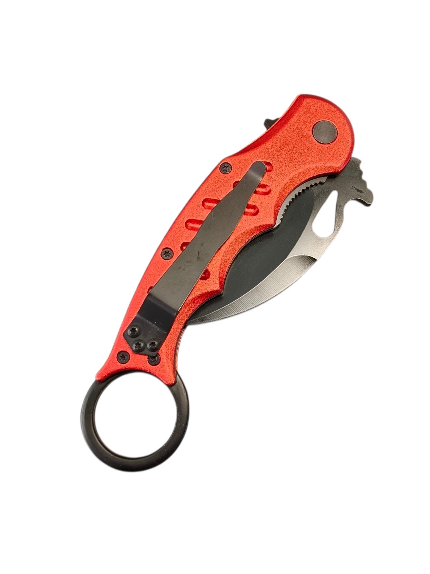 Navaja Karambit Manual Roja F072