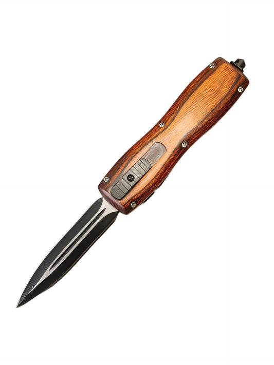 Navaja Automática Directa OTF  Madera F3300-M